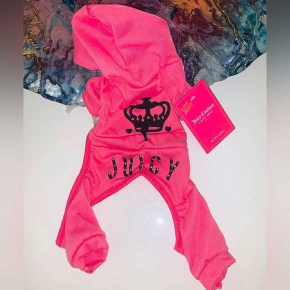 Juicy Couture Other - Juicy Couture Pink Bedazzled Pet Pajama Jumpsuit
